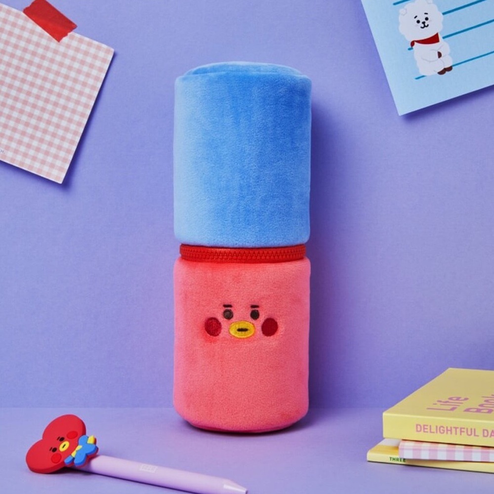 BT21 TATA STUDY WITH ME FABRIC PENCIL CASE